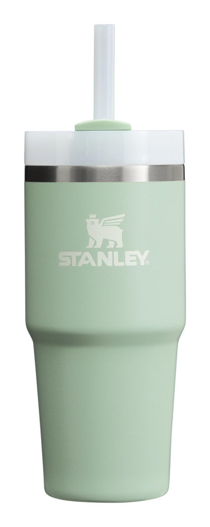 STANLEY Quencher H2.0 Tumbler with Straw 14 oz | Flowstate 3-Position Lid | Cup Holder Compatible for Travel | Insulated Stainless Steel Cup | BPA-Free | Matcha Cream