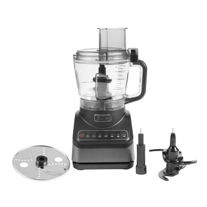 Ninja Food Processor with 4 Automatic Programs; Chop, Puree, Slice, Mix, and 3 Manual Speeds, 2.1L Bowl, Chopping, Slicing & Dough Blades, 850W, Dishwasher Safe Parts, Black BN650UK