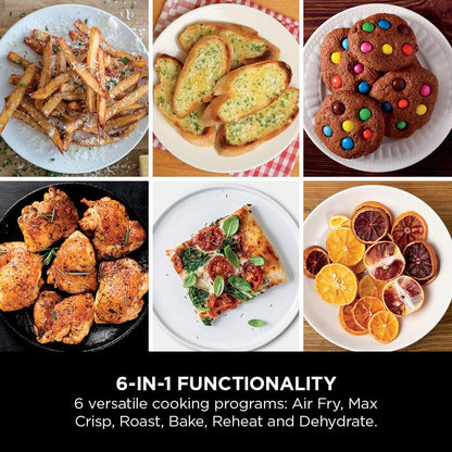 Ninja Double Stack Air Fryer, Vertical Dual Drawer Air Fryer with 4 cooking levels, 2 Drawers and 2 Racks, Space Saving Design, 7.6L Capacity, 6 Cooking Functions, 6 Portions, Black SL300UK
