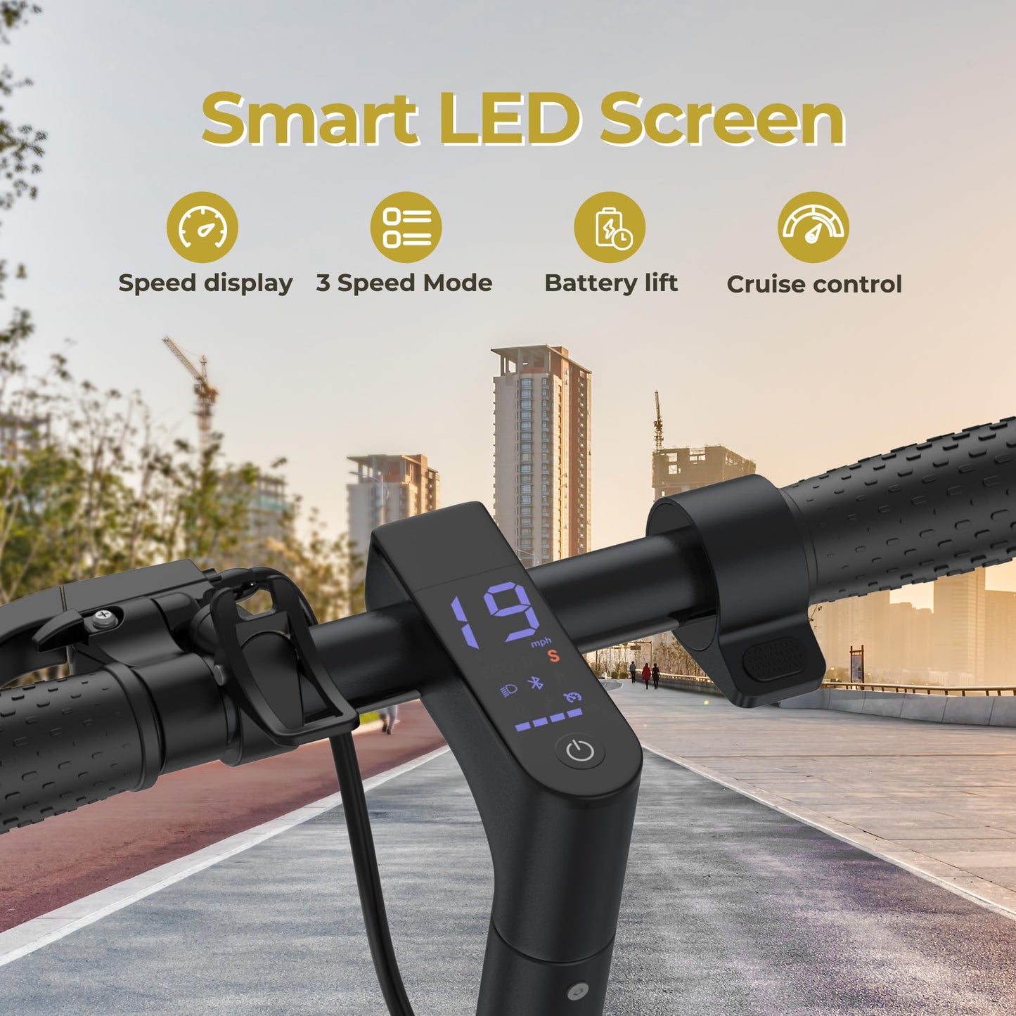 Riceel R50 Electric Scooter, Speed up to 25 km/h, 30 km of autonomy, 8.5" Solid Tire, Maximum Load 120 kg, Dual Braking