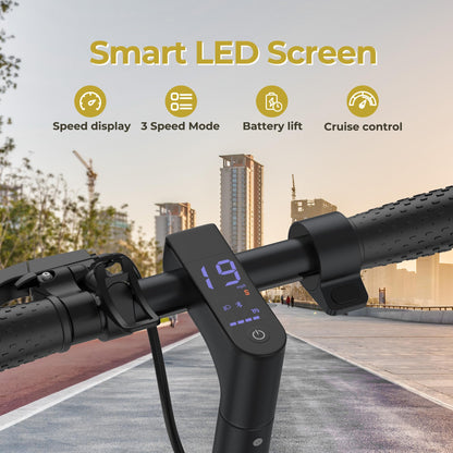 Riceel R50 Electric Scooter, Speed up to 25 km/h, 30 km of autonomy, 8.5" Solid Tire, Maximum Load 120 kg, Dual Braking