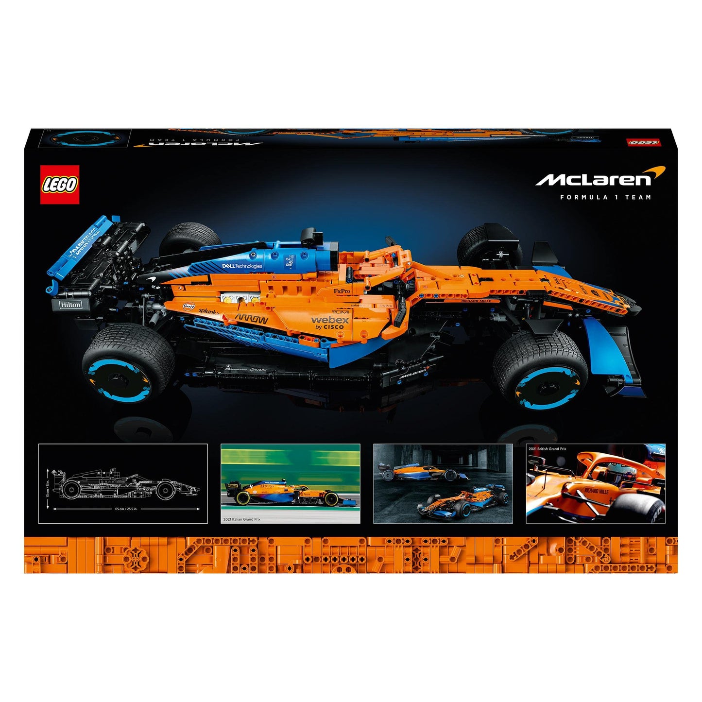 LEGO 42141 Technic McLaren Formula 1 2022 Replica Race Car Model Building Kit, F1 Motor Sport Set Gift Idea For Adults, Men, Women, Him, Her, Husband, Collectible Home Decor